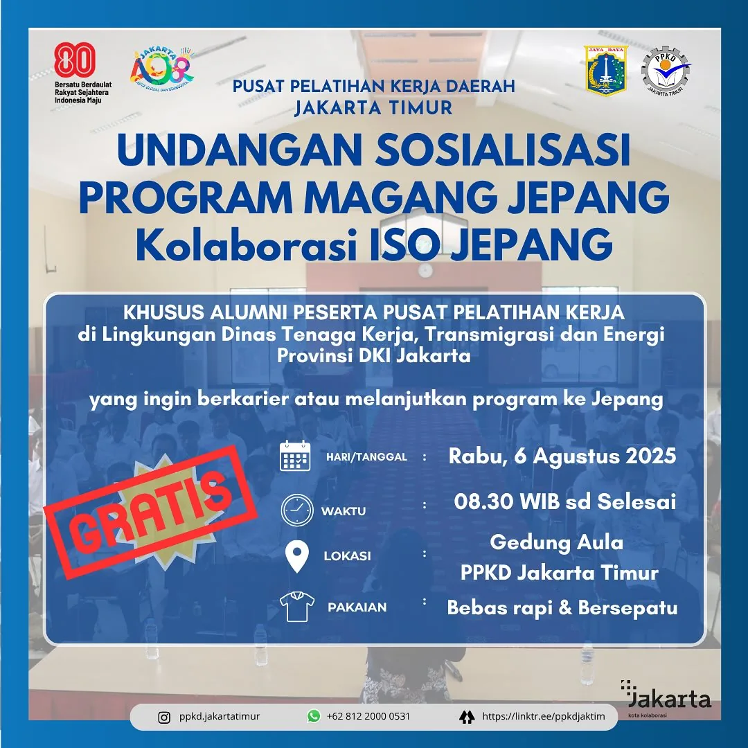 UNDANGAN SOSIALISASI PROGRAM MAGANG JEPANG – PPKD KABUPATEN JEMBER